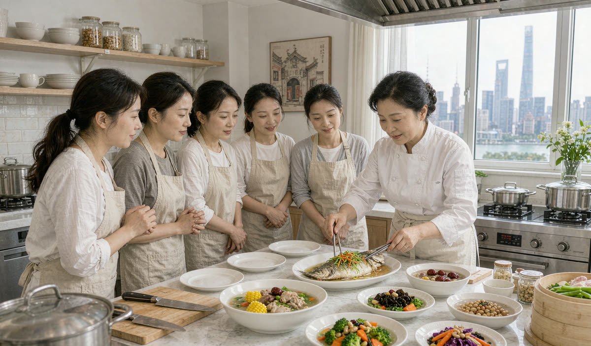 月子餐制作培训课堂实拍场景（示意图）